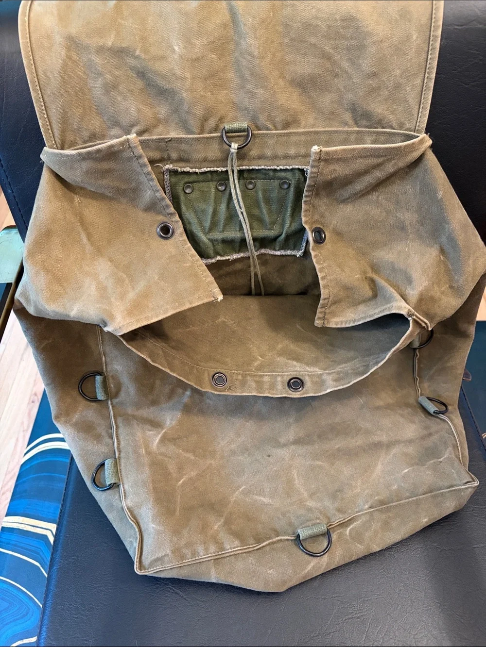 Kumfort Katahdin Pack Military Green Vintage Canvas Rucksack